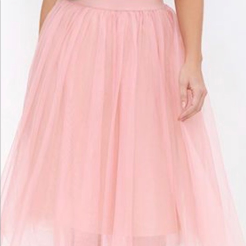 Pink tulle skirt